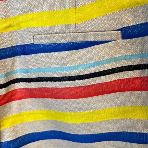 J. Crew Women's Jacquard Basketweave Colorful Striped Shorts Size 6 NWT - Picture 15 of 16